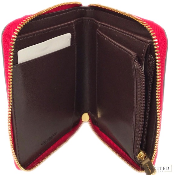 NWT - COACH Signature Zip Wallet, Neon Pink - Picture 7 of 7